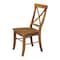 International Concepts Set of 2 X-Back Chairs with Solid Wood Seats, Pecan C59-613P - alternate 5